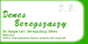 denes beregszaszy business card